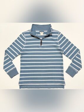 J. CREW Crewcuts Boys Striped Cotton Half-Zip Pullover Sweater - Small 6/7